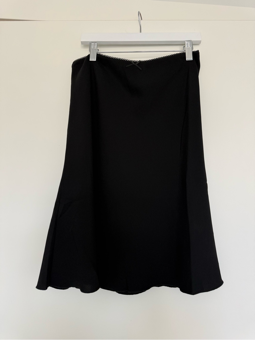 Danielle Guizio Black Midi Slip Skirt - Picture 2 of 4